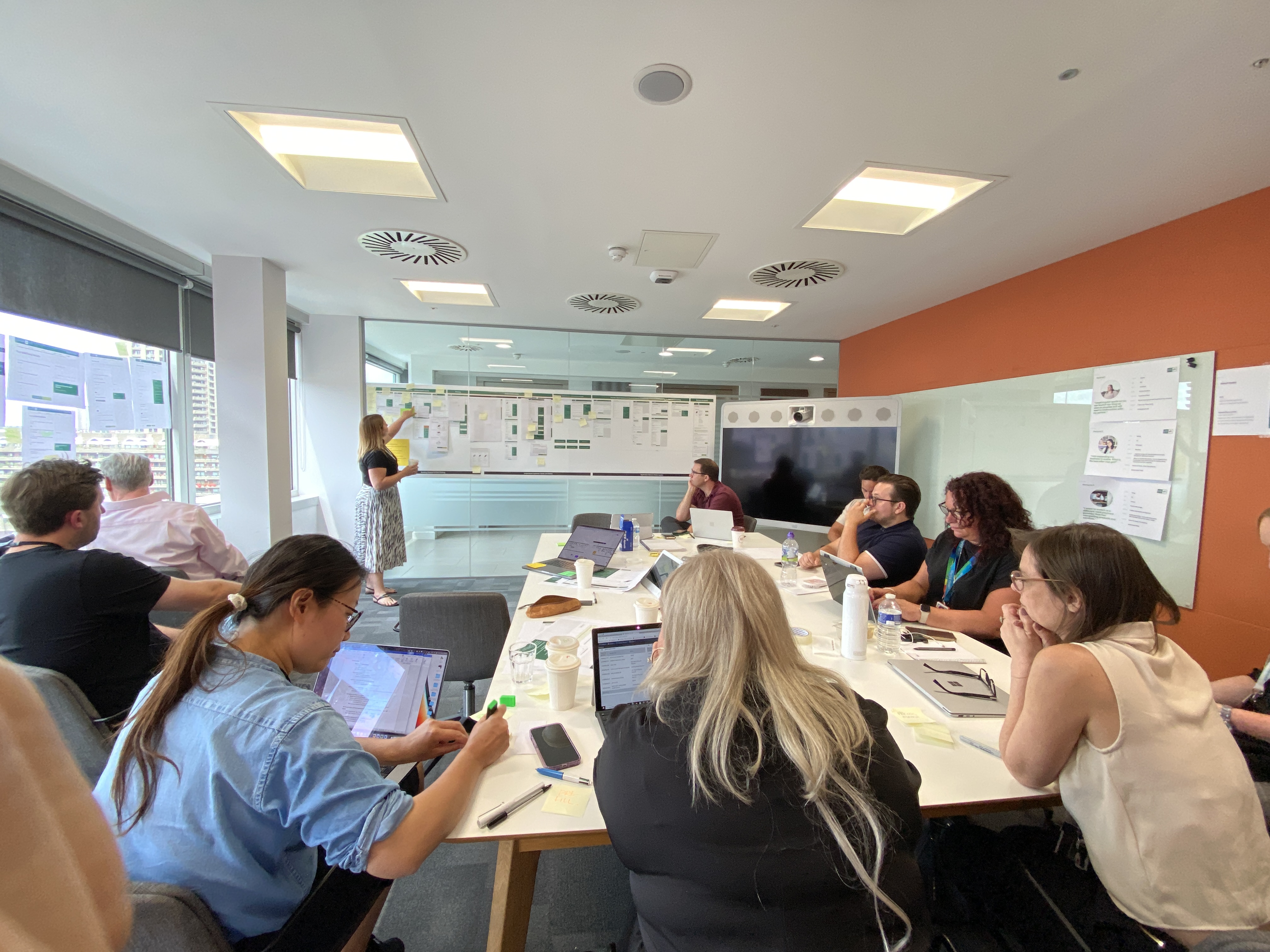 Co-creation session — CDC team working together around a table