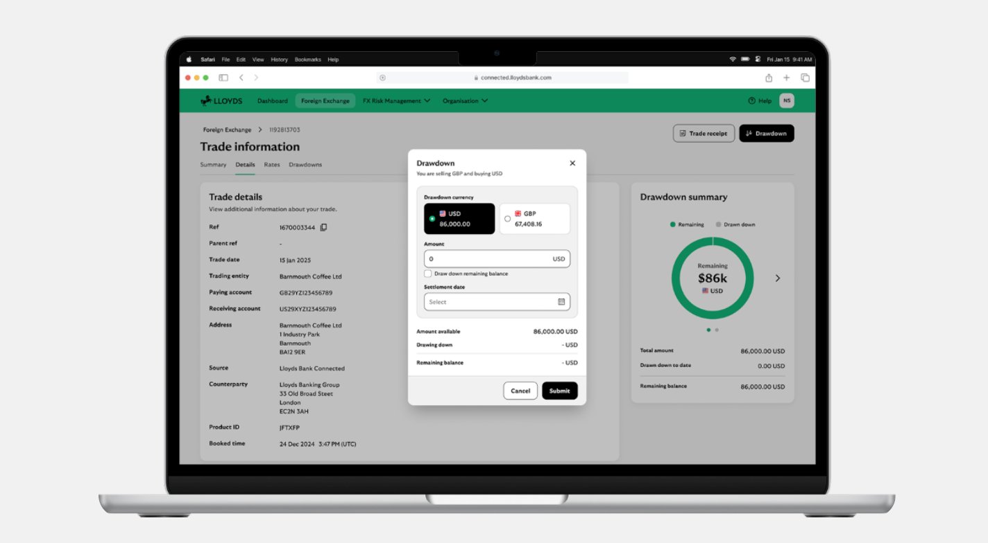 FX Risk Management dashboard — final product