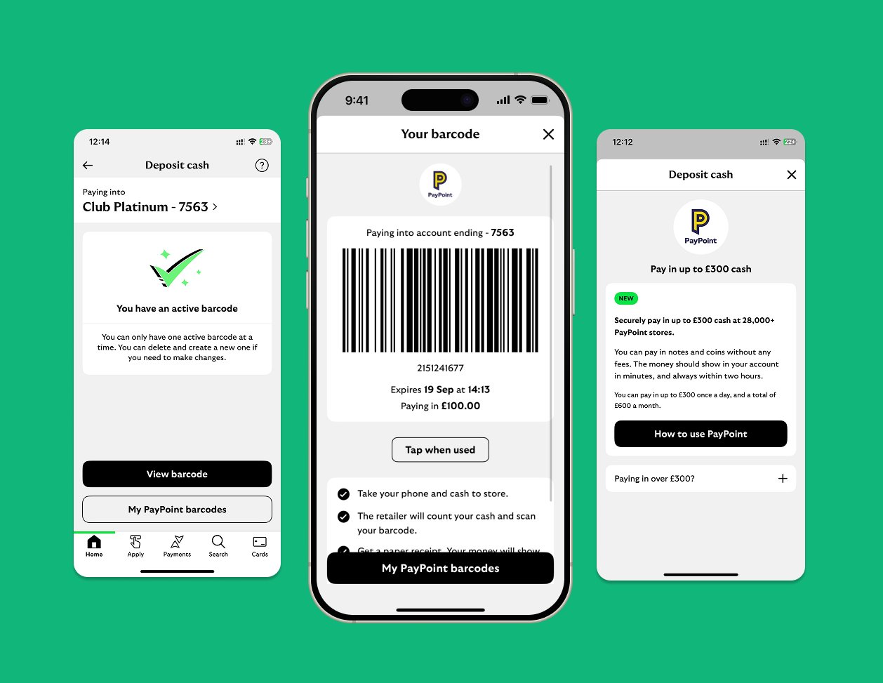 PayPoint Cash Deposit